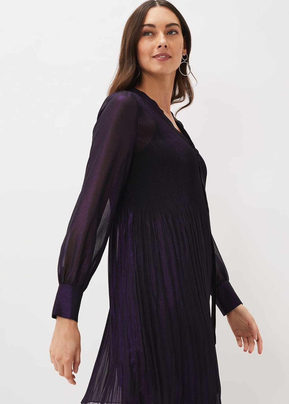 Lyra Metallic Dress Purple