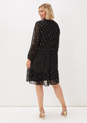 Sarah Sparkle Jacquard Dress Black Multi