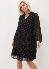Sarah Sparkle Jacquard Dress Black Multi
