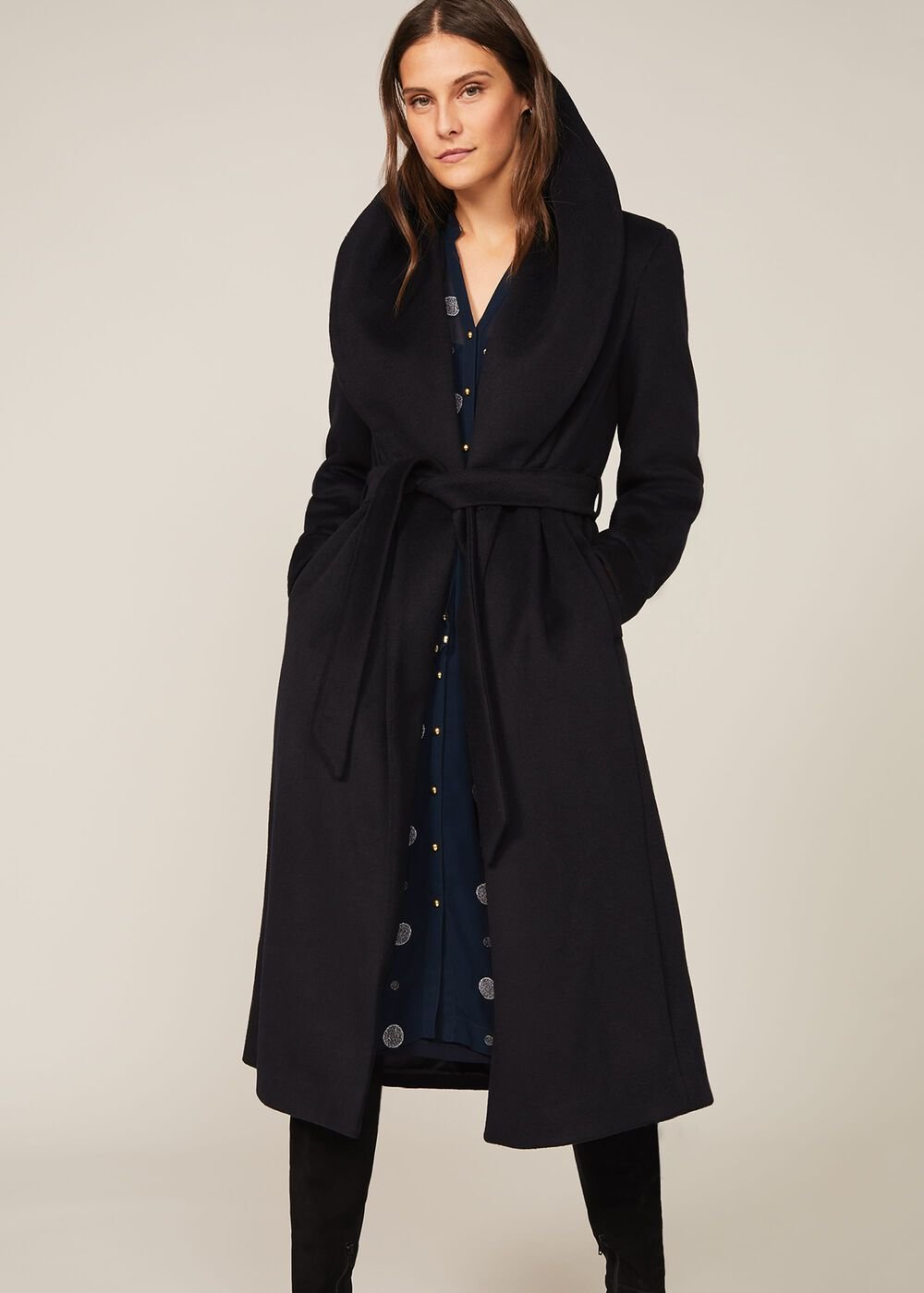 Eve Embroidered Spot Dress Navy Multi