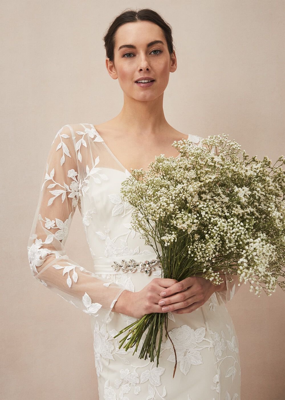 Saffron Lace Wedding Dress Almond