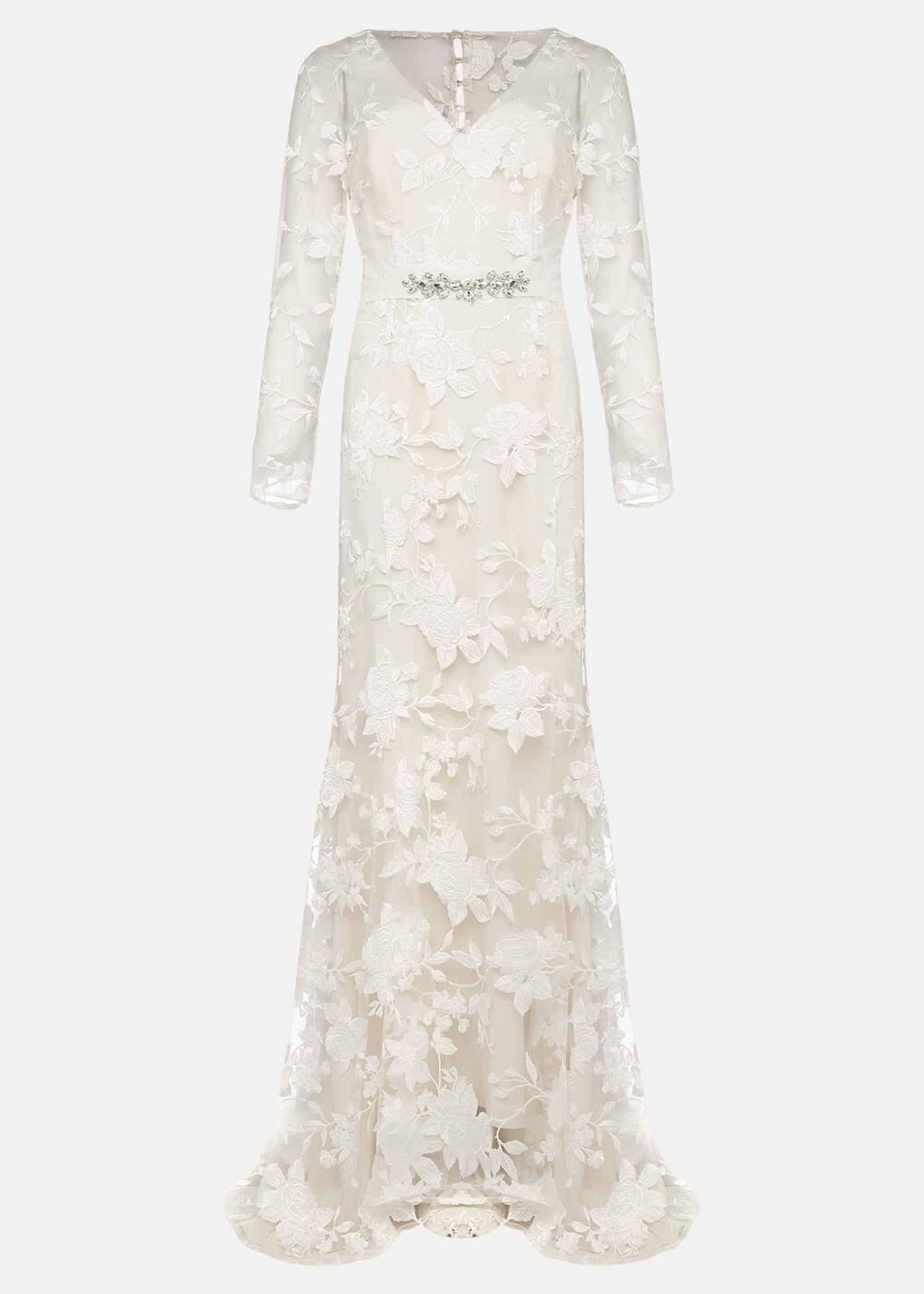 Saffron Lace Wedding Dress Almond