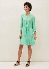 Diana Floral Swing Dress Green