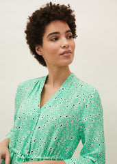 Diana Floral Swing Dress Green
