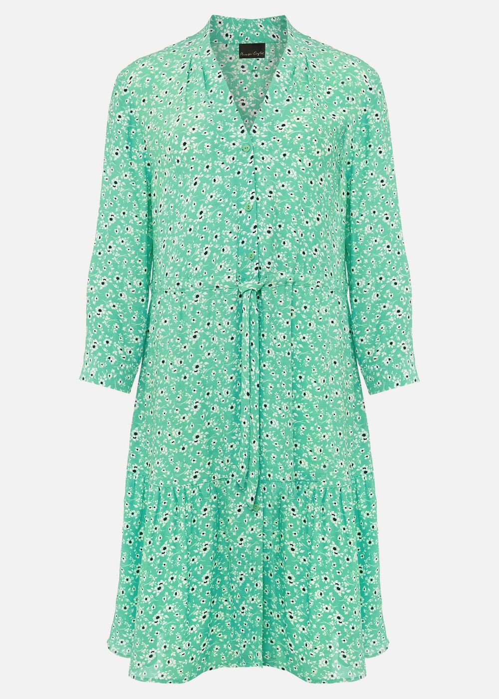 Diana Floral Swing Dress Green