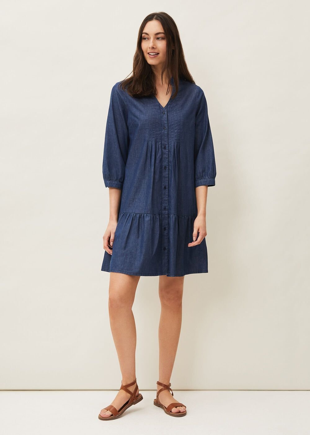 Penele Swing Dress Chambray