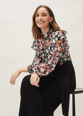 Sophie Floral Print Jumpsuit Black/Floral