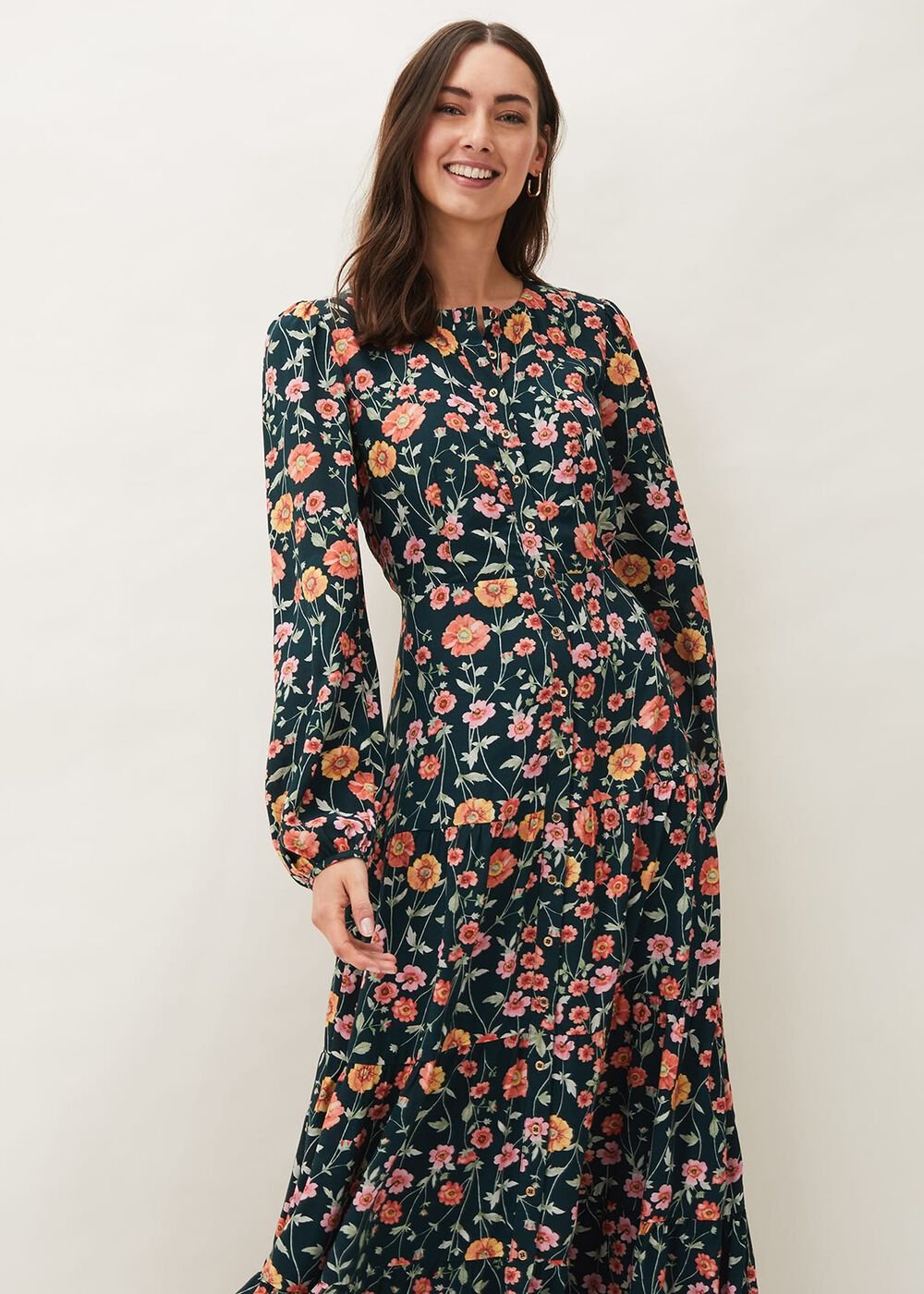 Matilda Floral Midaxi Dress Forest