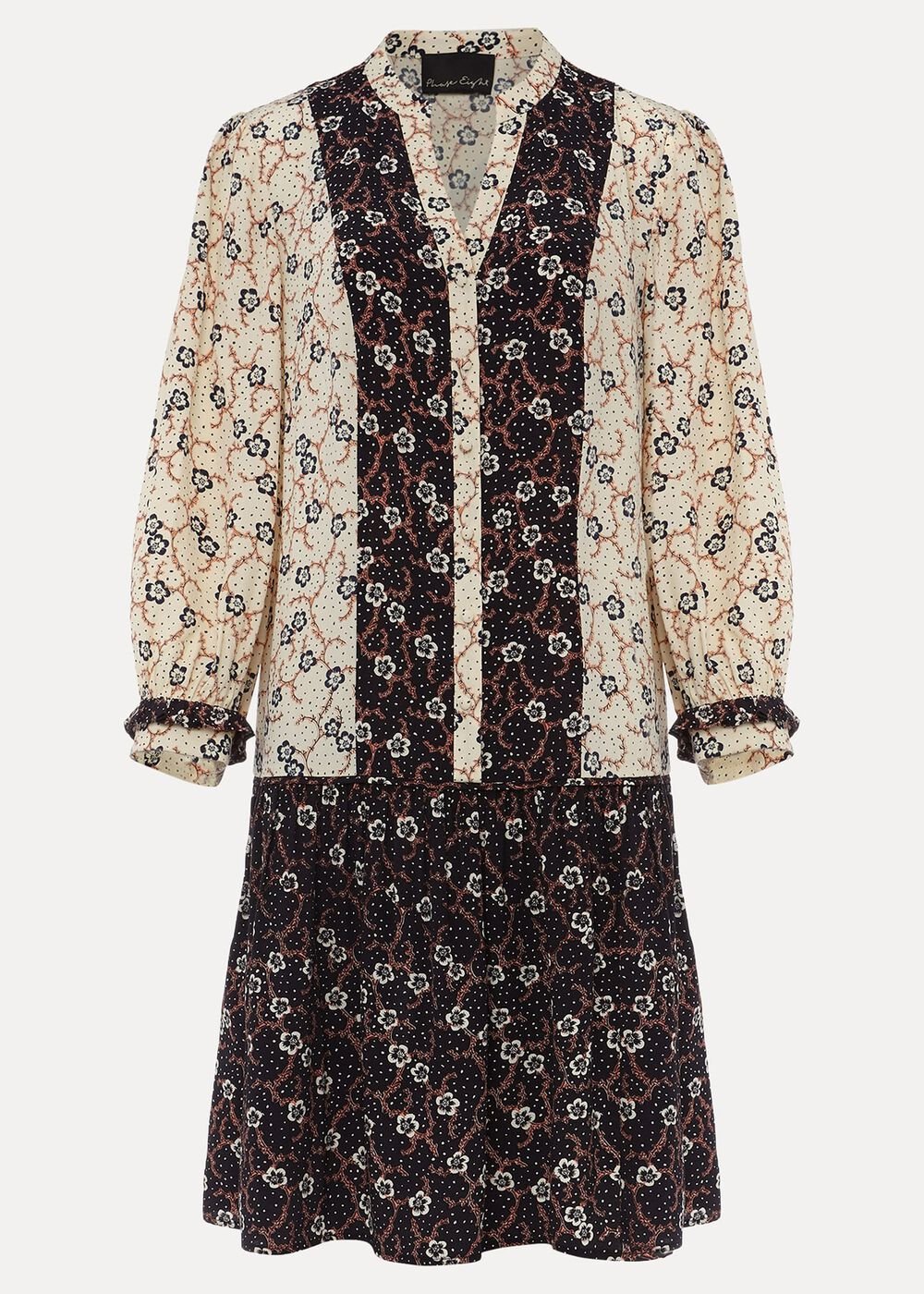 Buttercup Floral Dress Cream/Black
