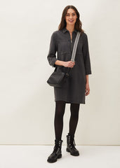 Kirsty Zip Dress Grey