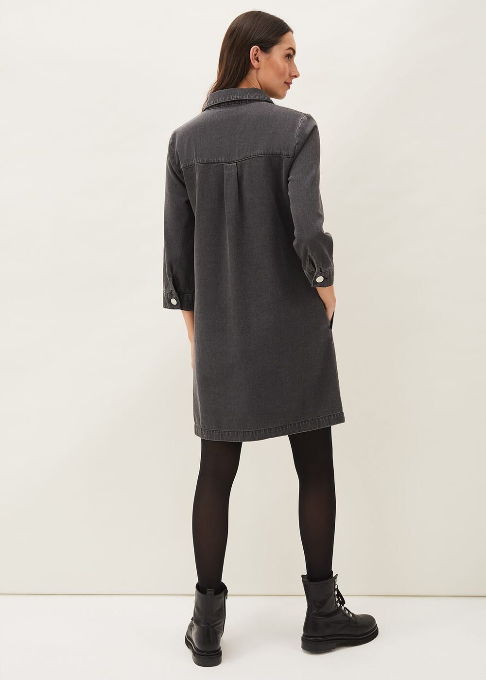 Kirsty Zip Dress Grey