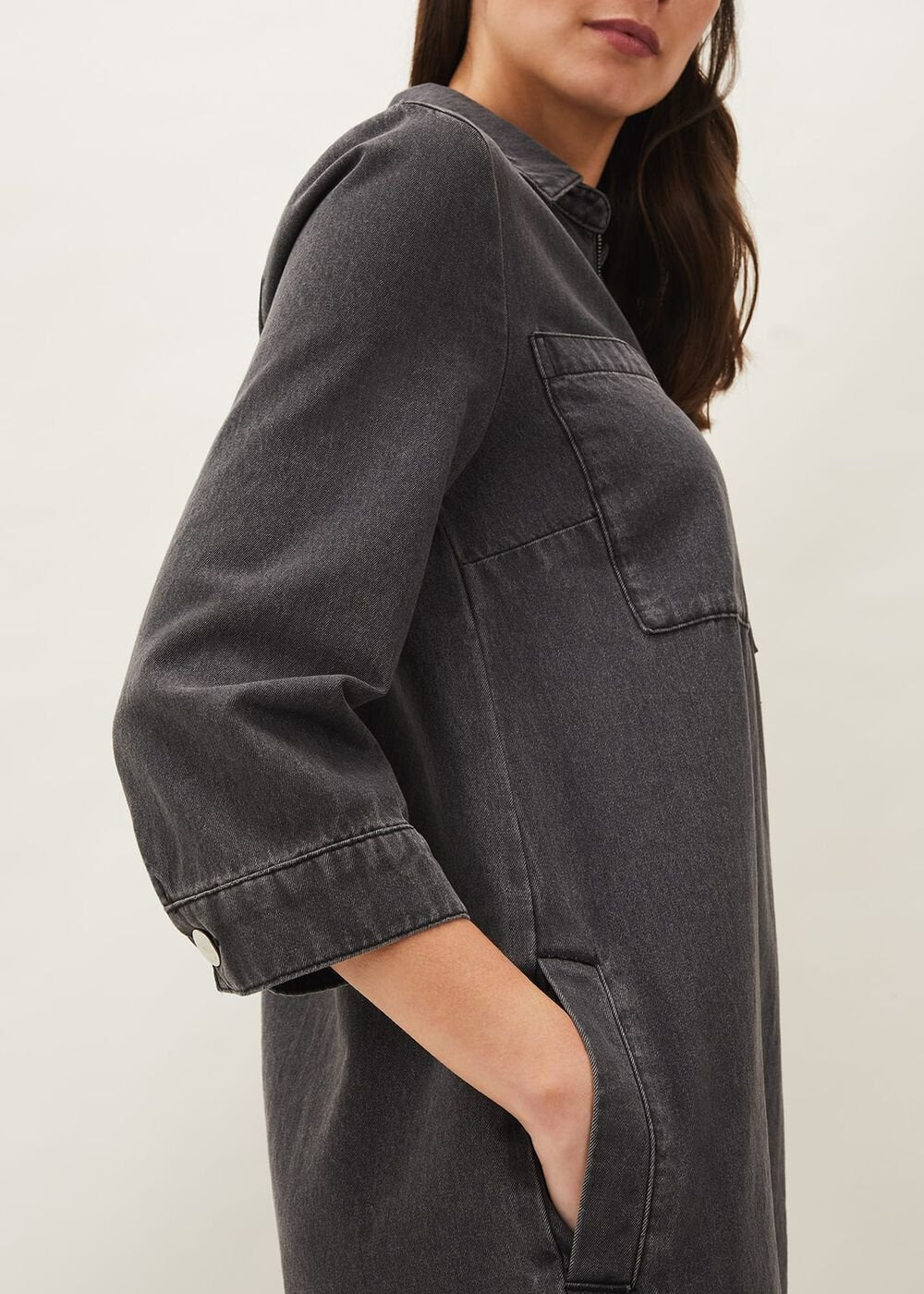 Kirsty Zip Dress Grey