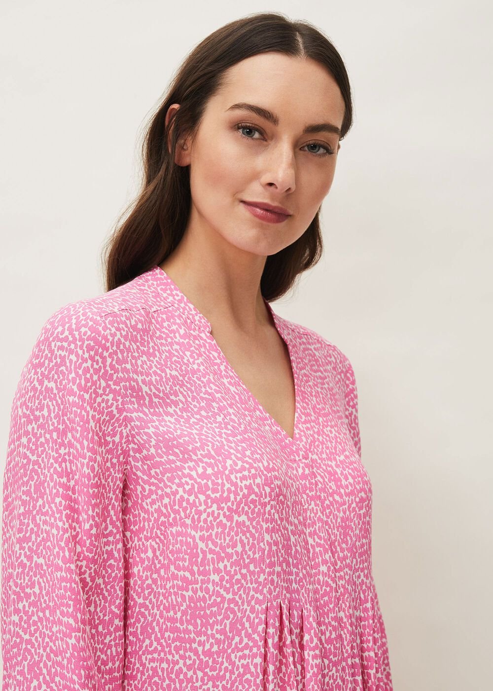 Penele Swing Dress Pink/Ivory