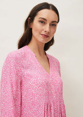 Penele Swing Dress Pink/Ivory
