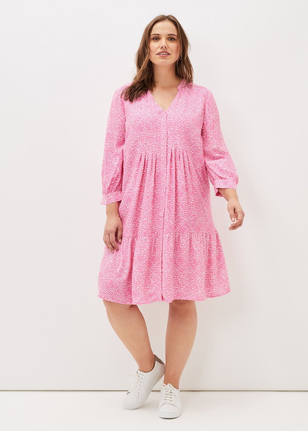 Penele Swing Dress Pink/Ivory
