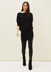 Becca Batwing Knitted Dress Black