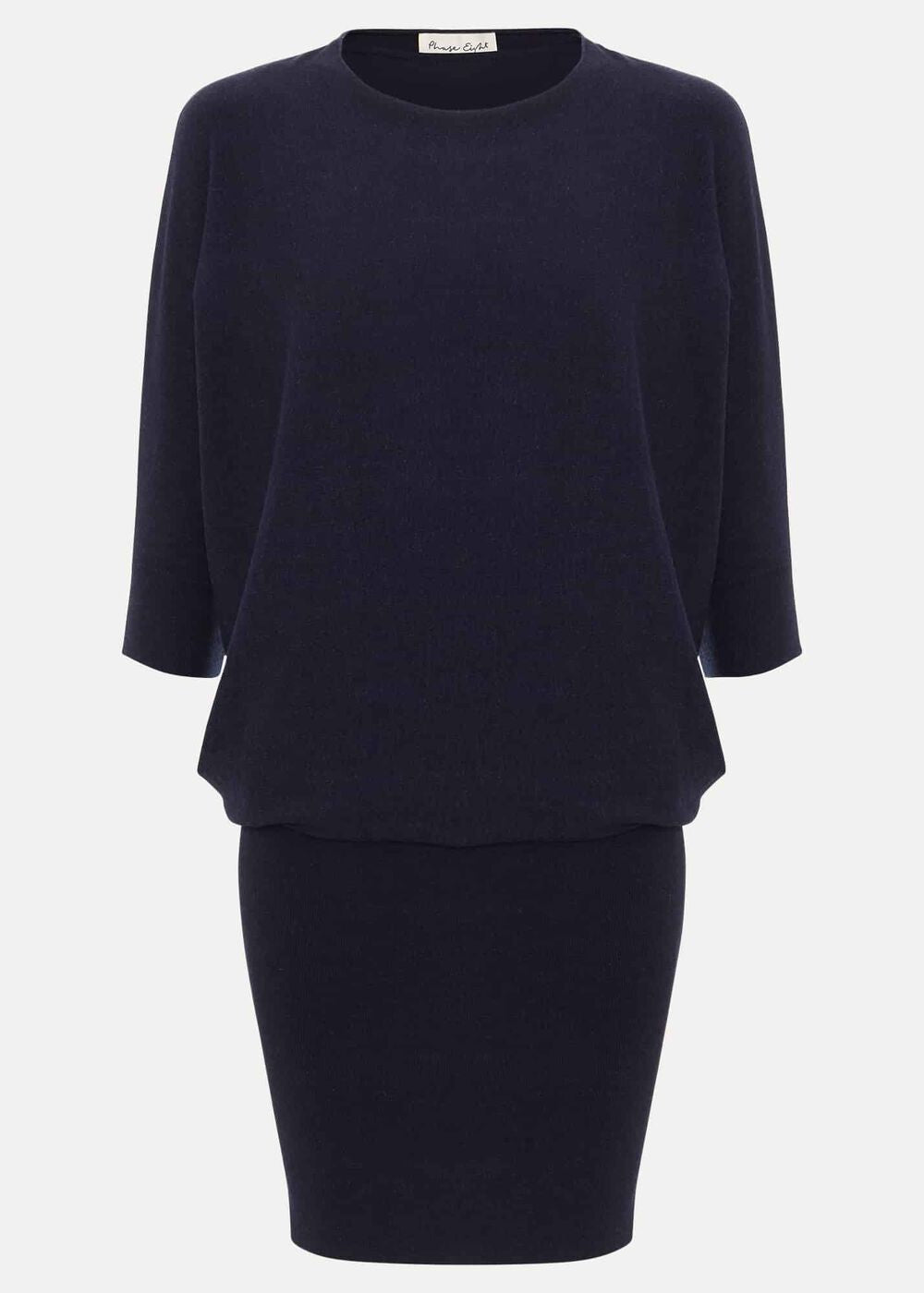 Becca Batwing Knitted Dress Navy
