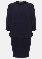 Becca Batwing Knitted Dress Navy