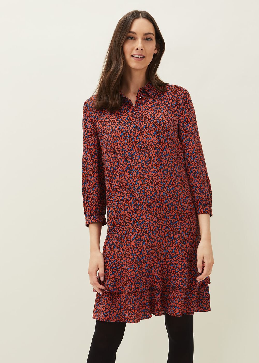 Penele Animal Print Dress Spice/Ink
