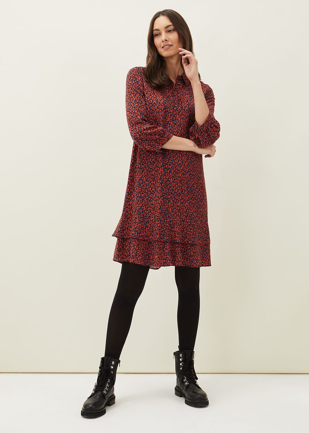 Penele Animal Print Dress Spice/Ink
