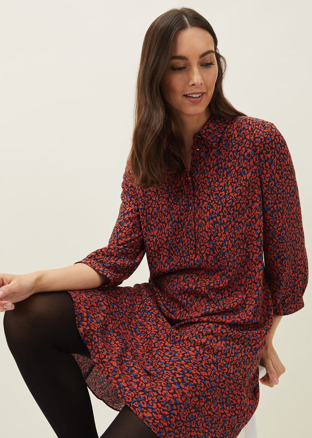 Penele Animal Print Dress Spice/Ink