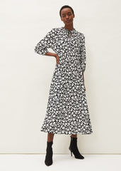 Phillipa Floral Midaxi Dress Black/Nude