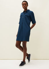 Faye Textured Tunic Dress Teal