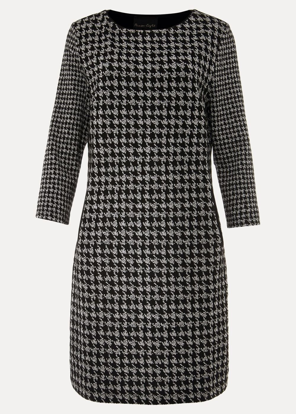 Lenia Check Shift Dress Black/Grey