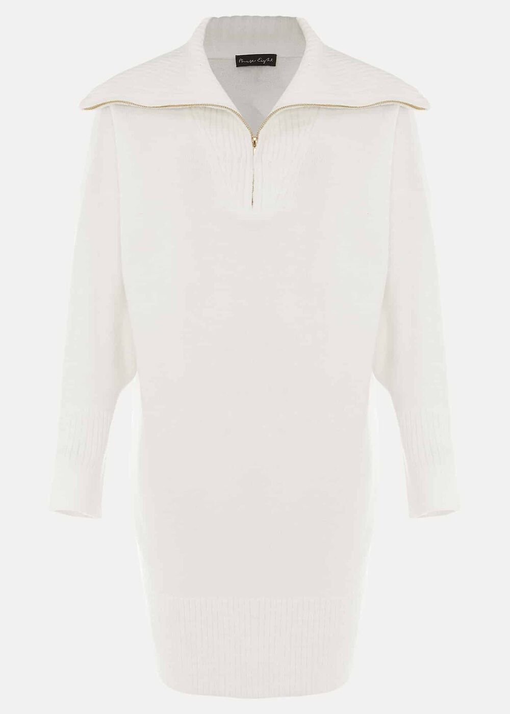 Isabella Zip Up Tunic Dress Winter White