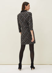 Rayia Check Tunic Dress Black/Grey