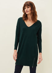 Skylar Knitted Tunic Dress Forest