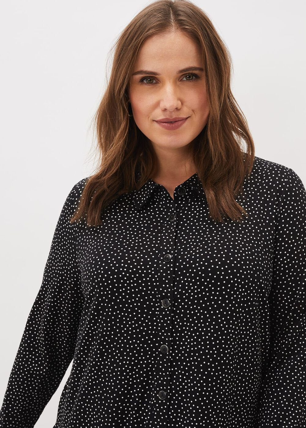 Mina Spot Jersey Dress Black
