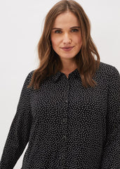 Mina Spot Jersey Dress Black