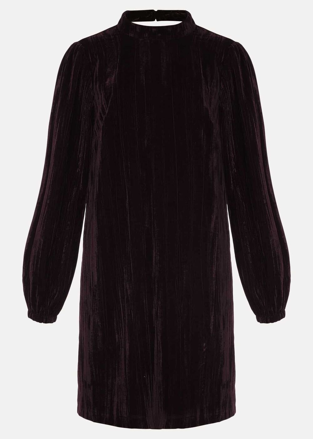 Jacinda Velvet Shift Dress Aubergine