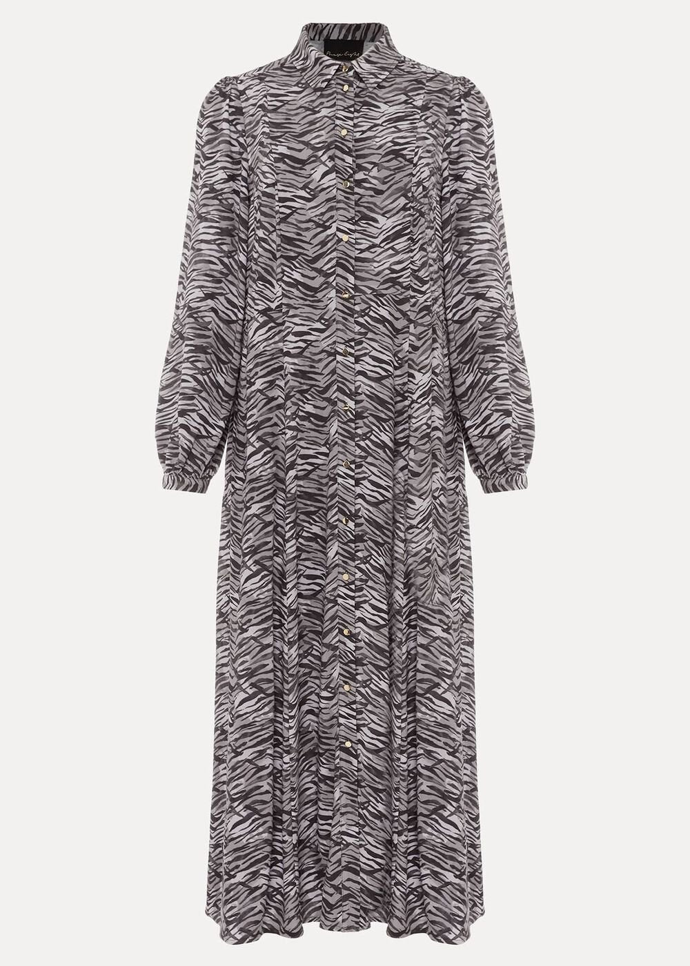 Amari Zebra Print Midaxi Dress Multi-Coloured