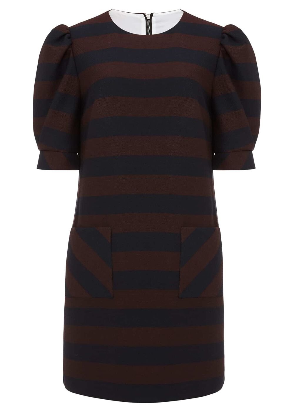 Maple Stripe Dress Navy/Chestnut