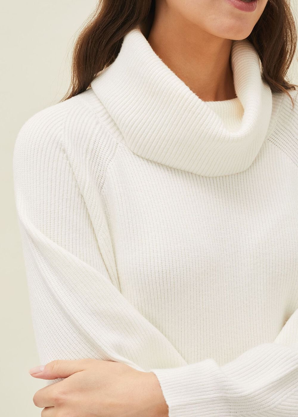 Nisha Roll Neck Jumper Dress Winter White
