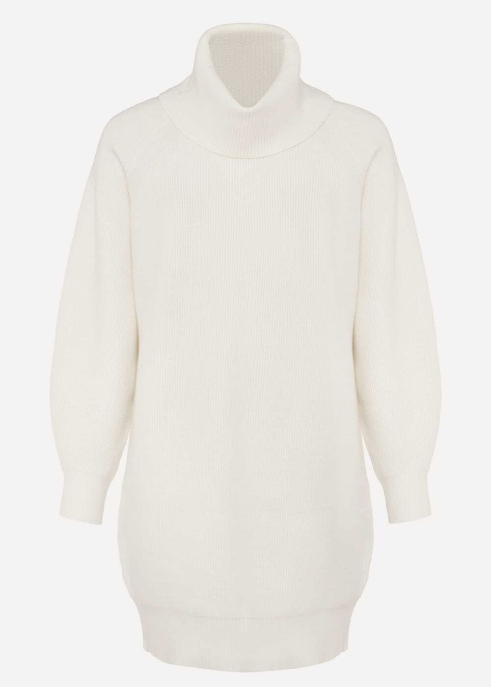 Nisha Roll Neck Jumper Dress Winter White