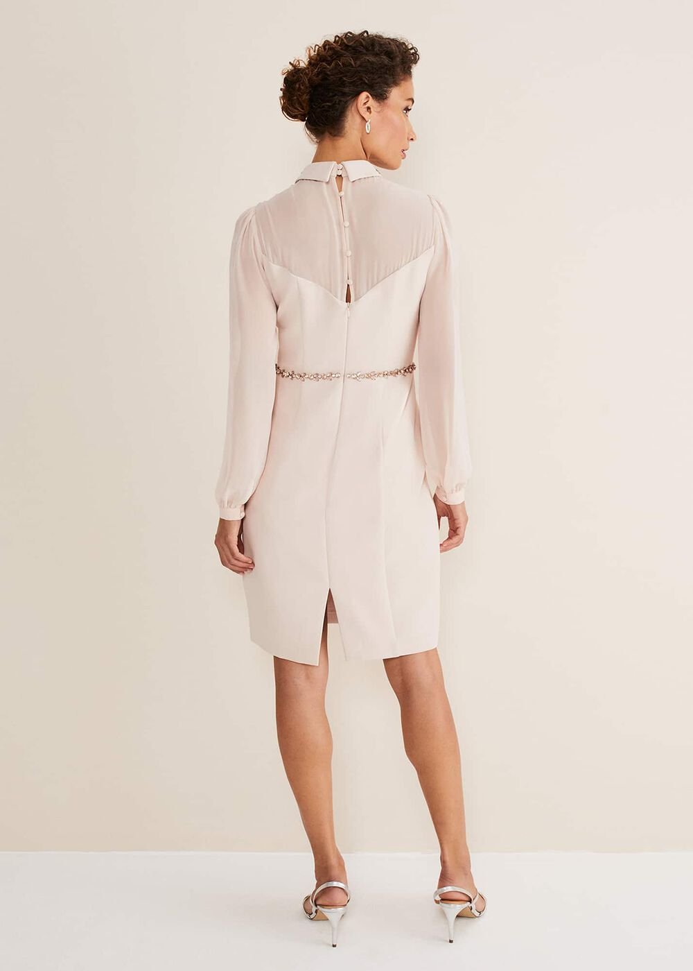Avah Embellished Fitted Dress Cameo
