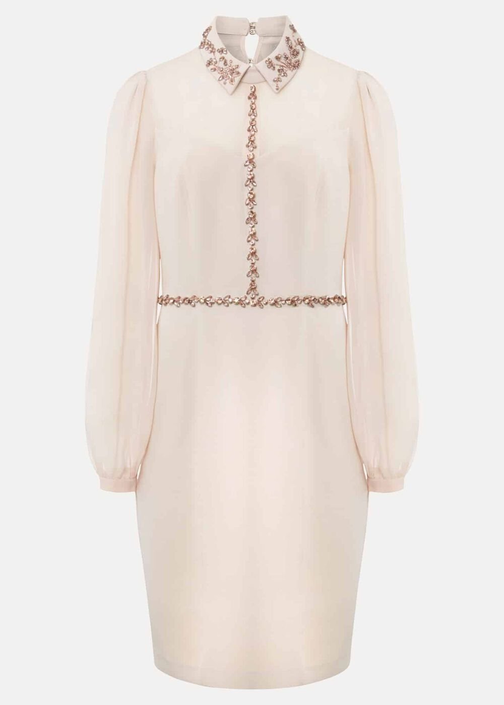 Avah Embellished Fitted Dress Cameo