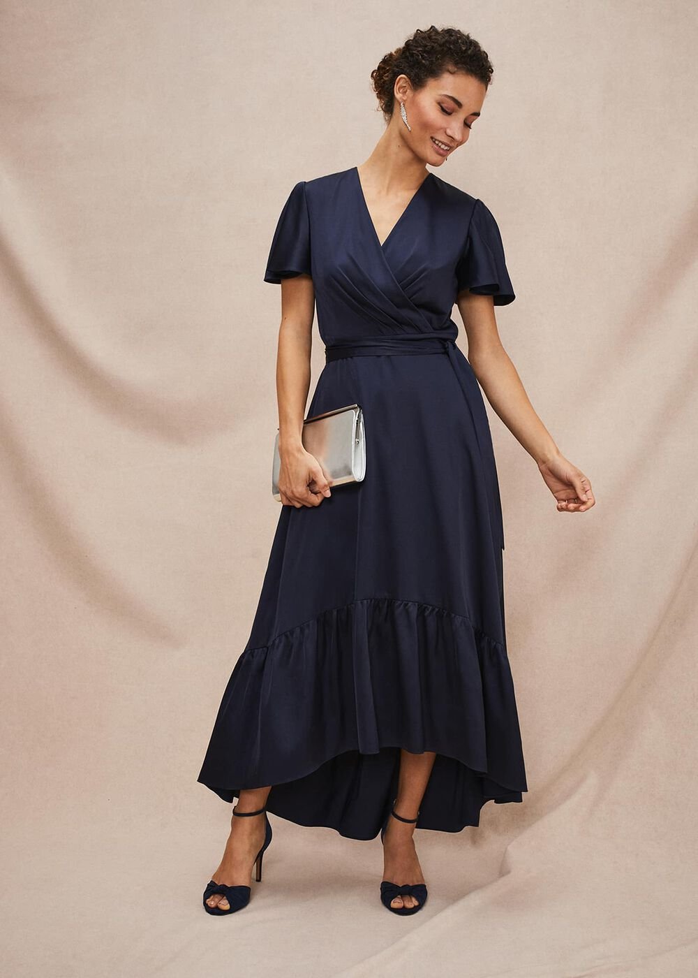 Nancie Eclipse Hem Dress Navy