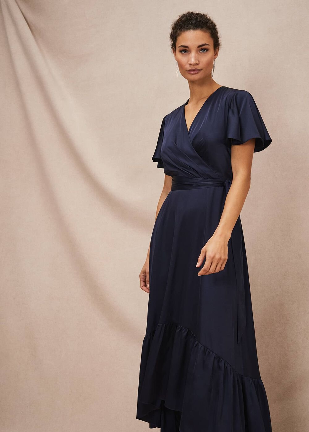 Nancie Eclipse Hem Dress Navy