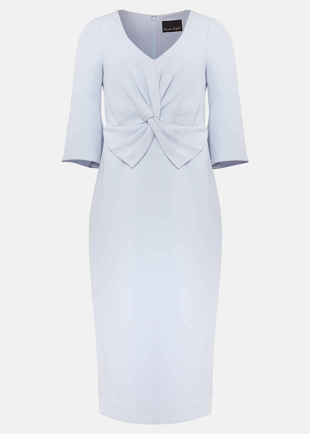 Layla Bow Detail Fitted Dress Sky Blue
