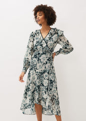 Indiana Floral Tiered Dress Pine