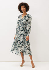 Indiana Floral Tiered Dress Pine