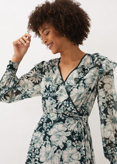 Indiana Floral Tiered Dress Pine