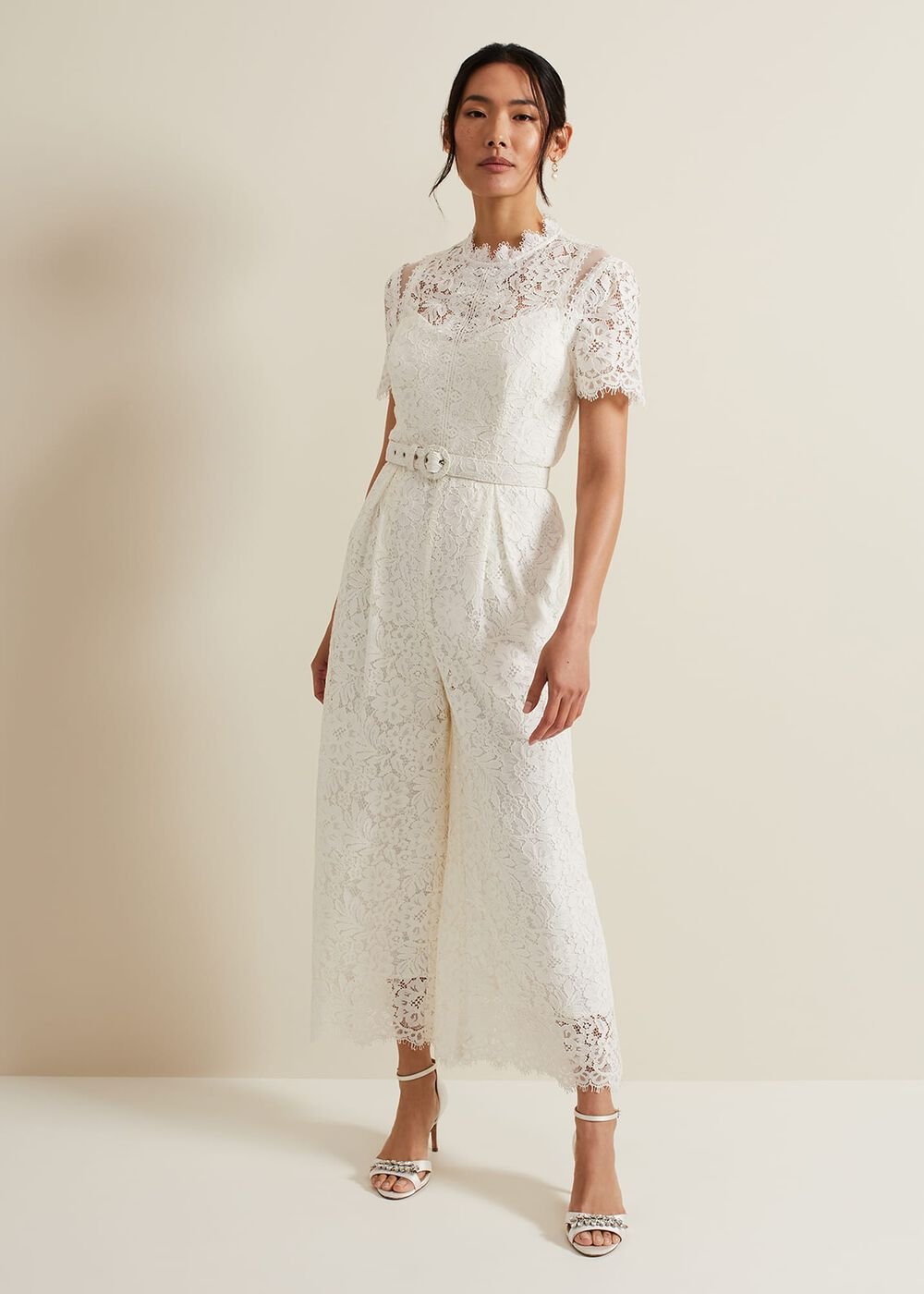 Amaliah Lace Jumpsuit Ivory