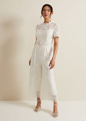 Amaliah Lace Jumpsuit Ivory