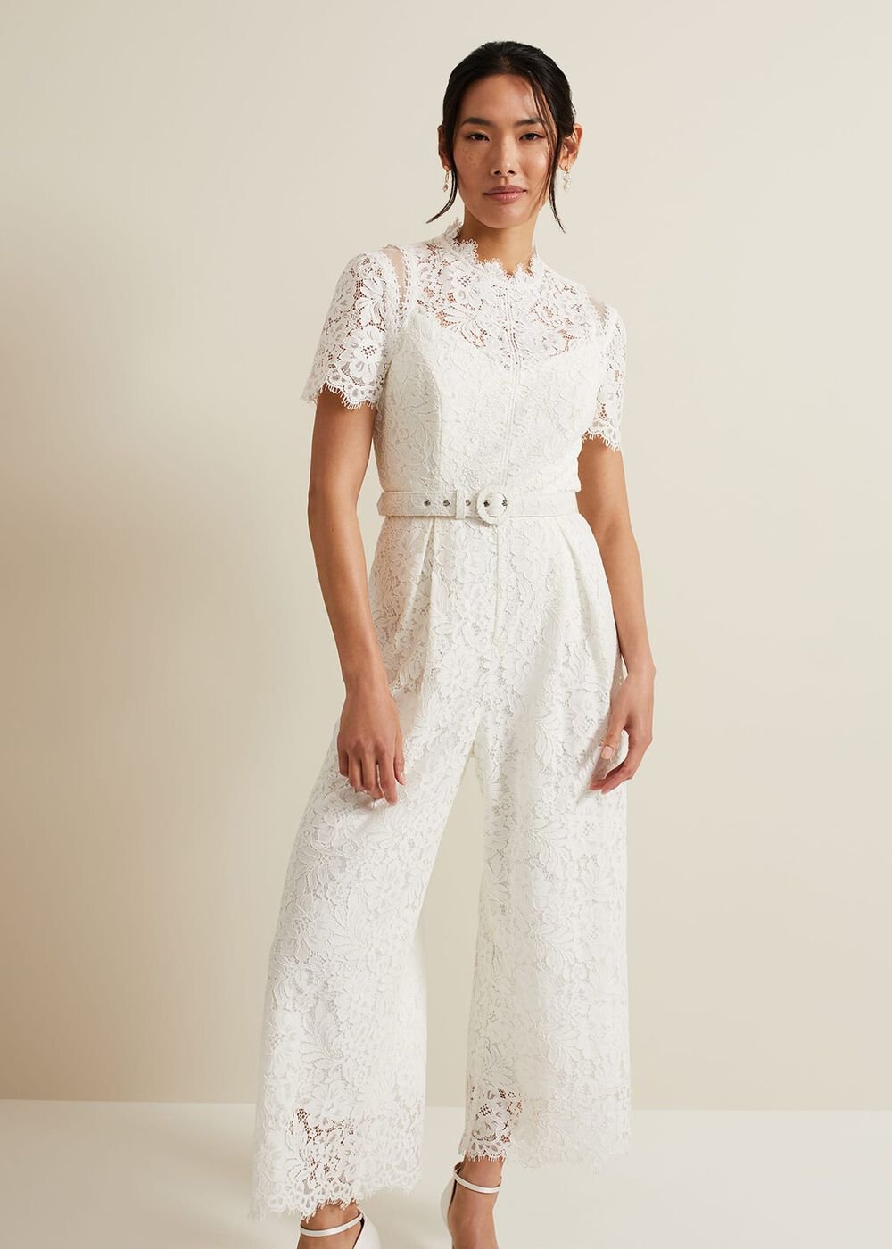 Amaliah Lace Jumpsuit Ivory