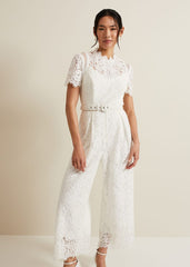 Amaliah Lace Jumpsuit Ivory